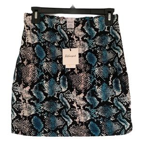 Revamped Snake Print Skirt NWT